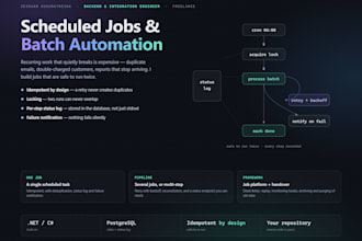 build reliable scheduled jobs and batch automation for your backend