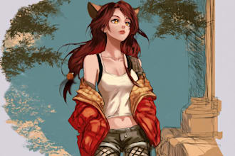 draw professional anime and manga style portraits