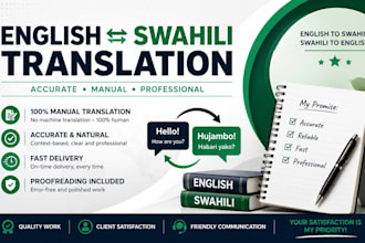 translate english to swahili and swahili to english manually