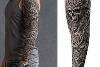 design dark realistic tattoo art and detailed tattoo illustrations