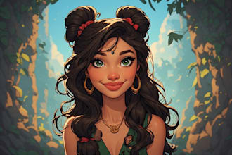 turn yourself in a custom disney cartoon portrait