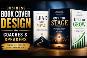 create a business book cover design for coaches and speakers