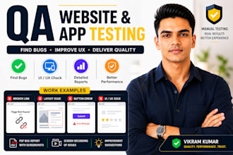 qa test and review your website for UI UX usability and functionality