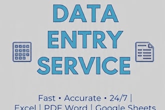 do accurate medical data entry and excel data typing