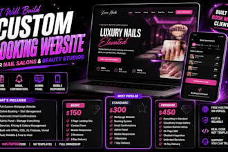 build a custom nail salon or beauty studio booking website