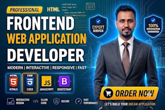 create a frontend website development as frontend developer