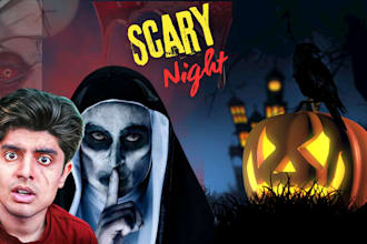design an eye catching horror youtube thumbnail