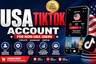 create USA tiktok account for non USA or manage tiktok account