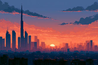draw landscape silhouette city skyline city silhouette