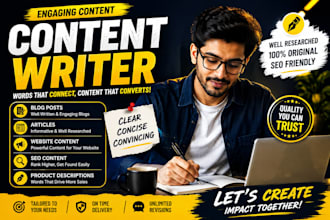 write SEO friendly blog posts and article