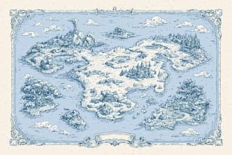 illustrate a creative vector map