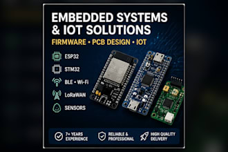 develop iot firmware for esp32 stm32 and design professional pcb