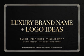 create a unique luxury brand name and logo ideas