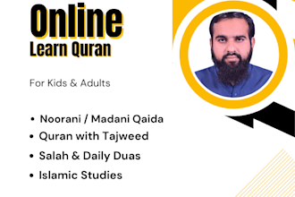 teach quran with tajweed and islamic studies online