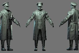 design a professional 3d stylized character for games and animation