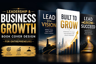 design a leadership and business growth book cover for entrepreneurs