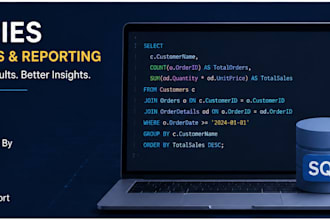 write sql queries for data analysis and reporting