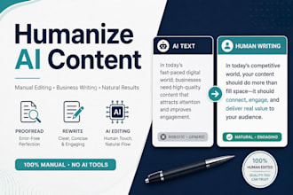 humanize, edit and rewrite ai or chatgpt content
