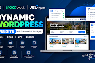 build a dynamic wordpress website with crocoblock jetengine