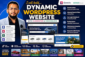 build a dynamic wordpress website using elementor and crocoblock