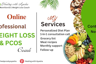 create a personalized weight loss and pcos diet plan