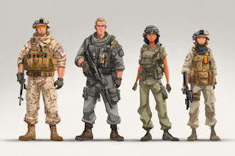 create military tactical character
