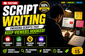 write viral youtube shorts, reels and storytelling scripts