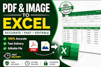 convert PDF, scanned image, or word to excel accurately