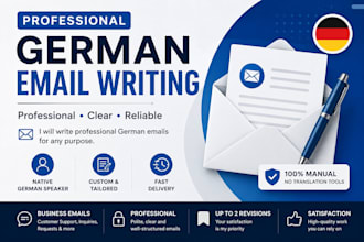 write professional german emails for any purpose