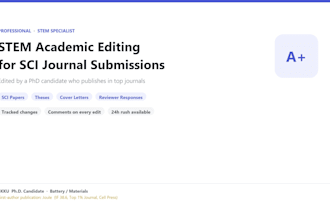proofread and edit your stem research paper for sci journals