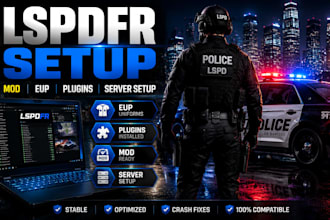install lspdfr mods, eup uniforms, plugins and setup gta 5 server
