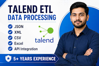 process XML json CSV excel files using talend etl