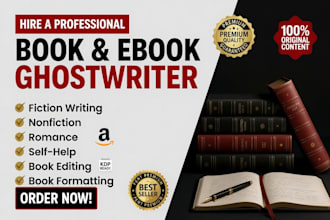 ghostwrite fiction and nonfiction ebooks professionally