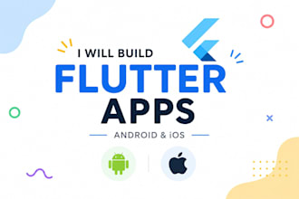 develop a flutter mobile app for android and ios