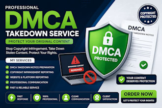 submit professional dmca takedown notices to protect your copyrighted content