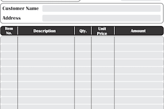 design professional invoice, bill book and receipt book