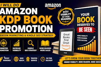 do amazon KDP book promotion, ebook marketing and kindle SEO strategy