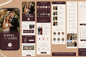 design a wedding website with rsvp and digital invitation
