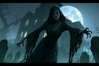 draw horror character illustration