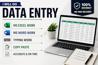 do data entry, ms word, excel and typing work