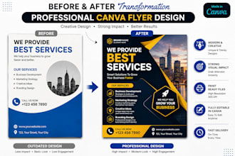 design professional canva flyers