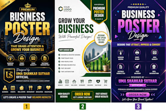 design premium business posters for your brand