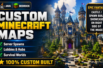 build a custom minecraft map, spawn, lobby or survival world for your server