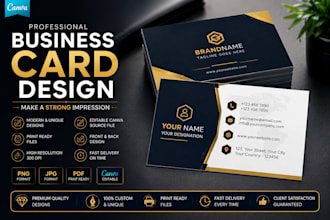 design professional business cards in canva