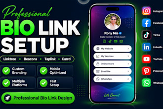create a professional linktree link in bio for your social media