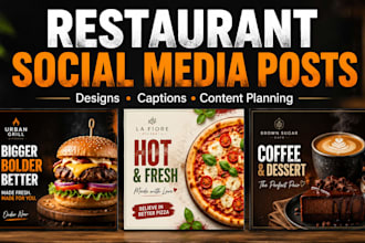 design branded social media posts for restaurants and cafes