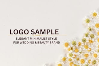 design floral logo and wedding brand identity