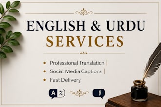 translate  and write engaging social media captions