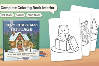 create a complete KDP coloring book interior ready to publish