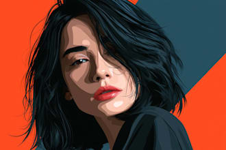 do awesome vector portrait art